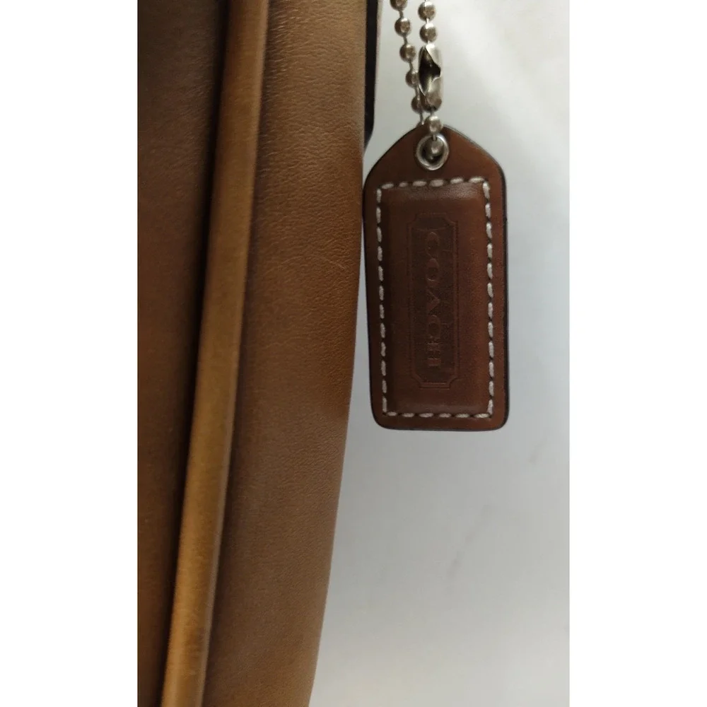 Coach Lexington British Tan Leather Briefcase Messenger Crossbody Bag - Vintage